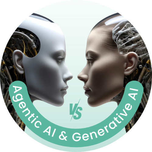 Difference Between Agentic AI & Generative AI: High-End Benefits & Industry Uses