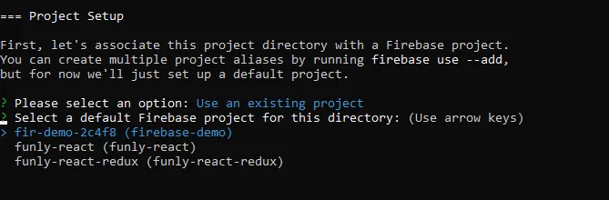 Use an existing project, 